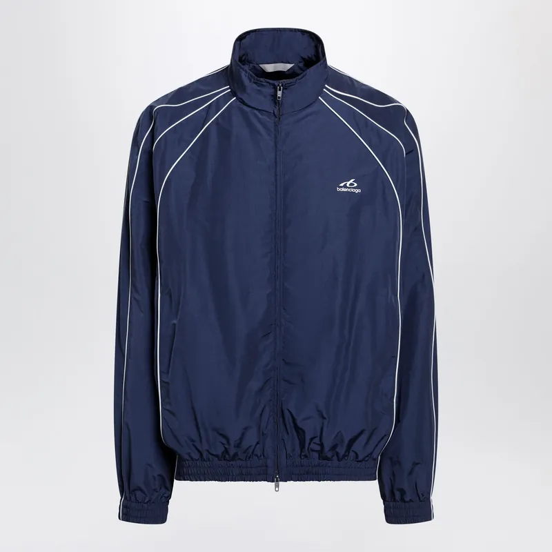 Bodies Track Jacket In Dark Navy Poplin - Balenciaga