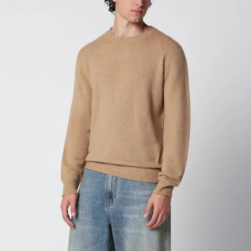 Camel Wool-Blend Sweater