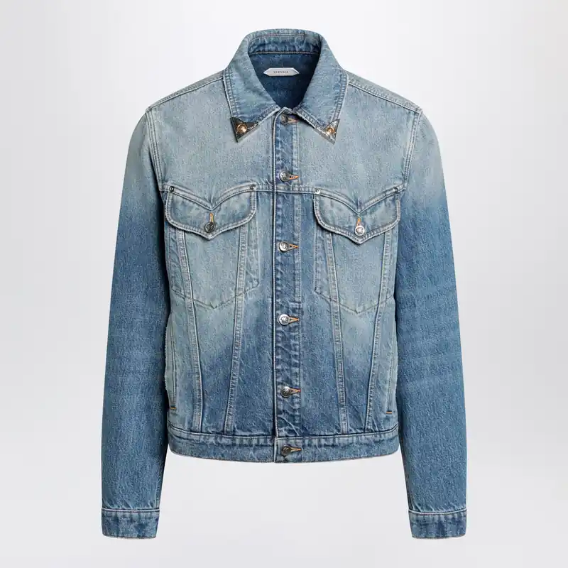 Medium Blue Stonewashed Denim Jacket - Versace