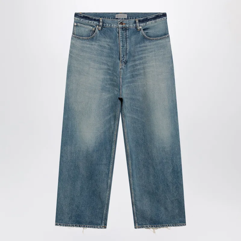 Baggy Jeans In Blue Cotton Denim - Balenciaga