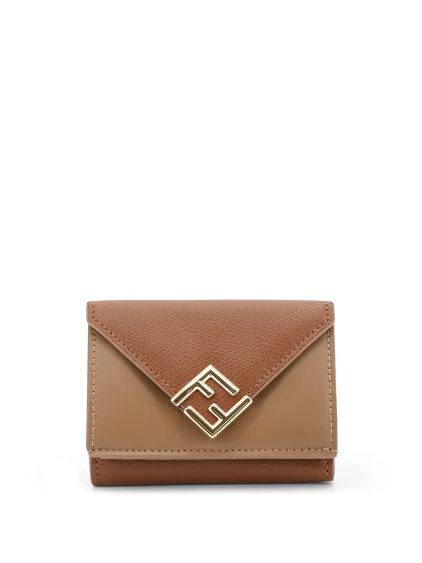 Ff Diamonds Micro Trifold Leather Wallet - Fendi