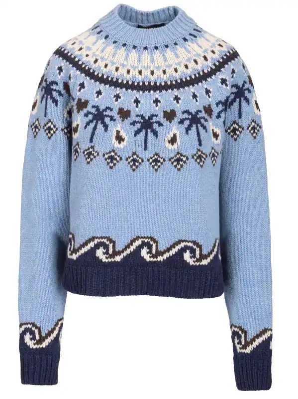 Sweet Winter Sweater Knitwear Light Blue - Alanui