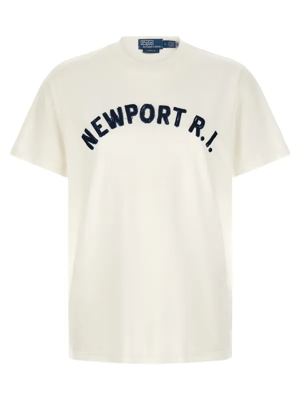 Aged Effect Patch T-Shirt Blue