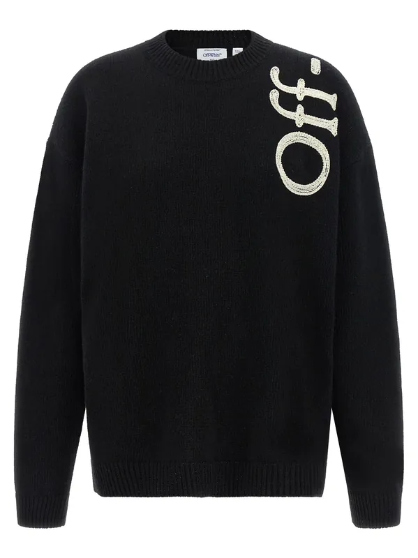 Vertical Bookish Sweaters And Cardigans White/Black - Off-White