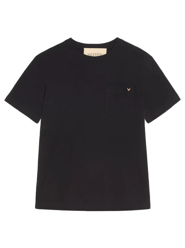 Valentino Cotton T-Shirt With Vgold