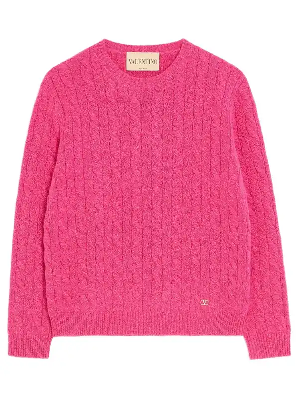 Wool MoulinÉ Cable-Knit Sweater