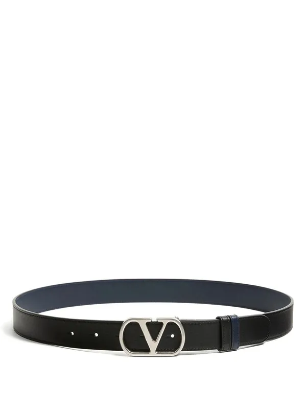 Vlogo Signature 30mm Reversible Shiny Leather Belt - Valentino Garavani