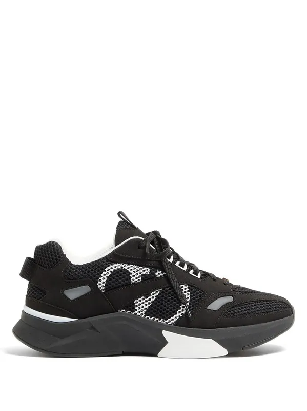 Demivee Sneakers In Mesh Fabric With Suede Inserts - Valentino Garavani