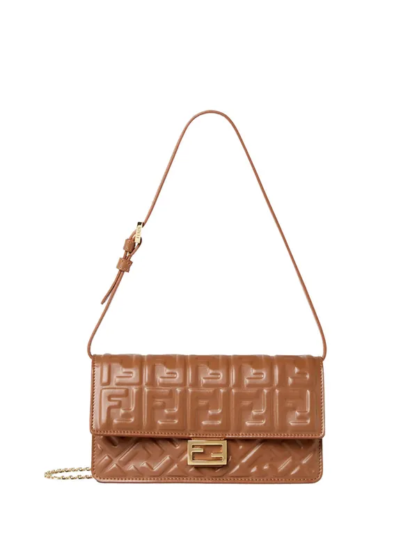Wallet On Chain Baguette In Nappa Leather With Ff Motif - Fendi