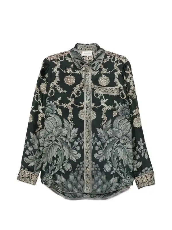 Printed Silk Shirt - Pierre Louis Mascia