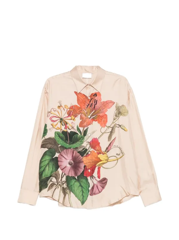 Printed Silk Shirt - Pierre Louis Mascia