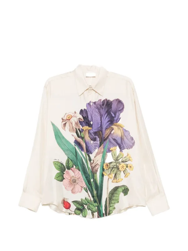 Printed Silk Shirt - Pierre Louis Mascia