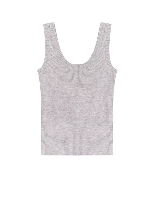 Cashmere And Wool Tank Top With Monili Detail - Brunello Cucinelli