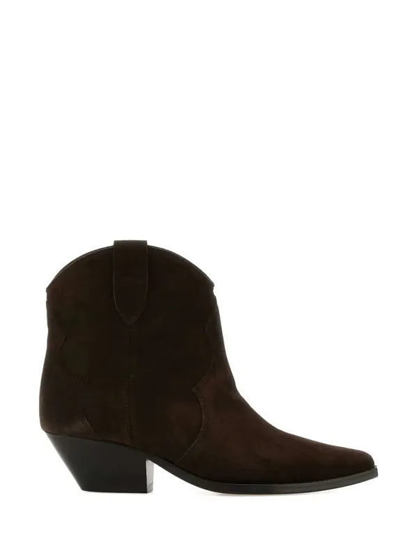 Dewina Suede Cowboy Ankle Boots - Isabel Marant