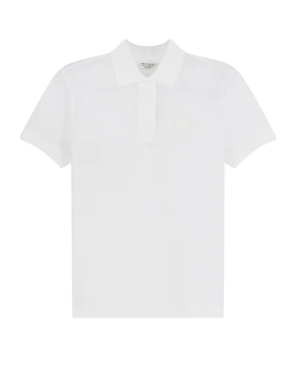 Cotton Blend Polo Shirt - Brunello Cucinelli