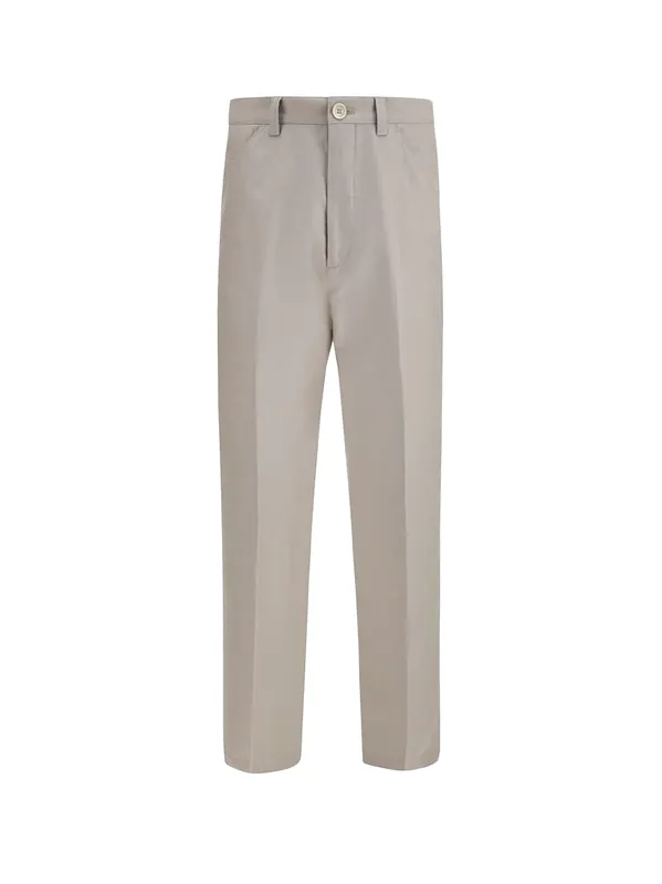 Cotton And Linen Trousers - Brunello Cucinelli