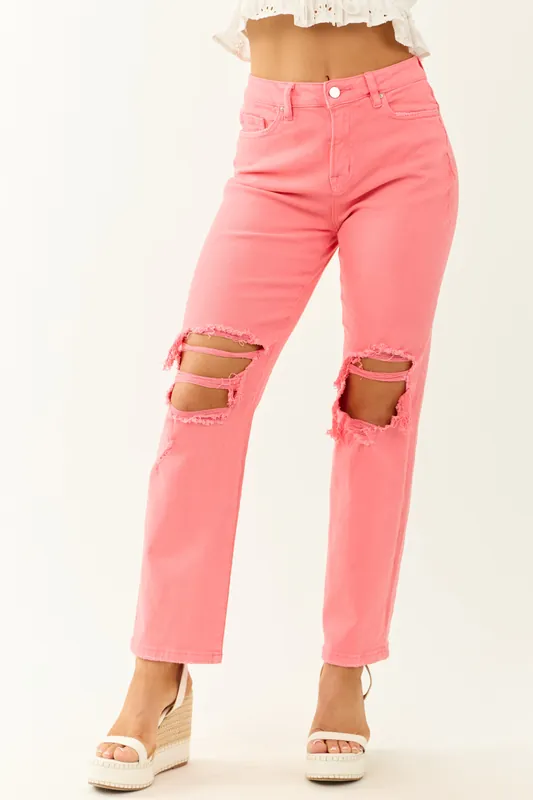 Mica Denim Bright Punch Stretchy Straight Leg Jeans