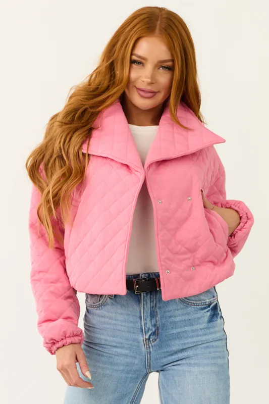 Punch Quilted Cropped Puffer Jacket - HYFVE
