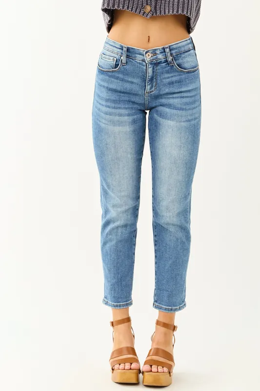Special A Medium Tummy Control Stretchy Slim Straight Jeans - Saige Denim