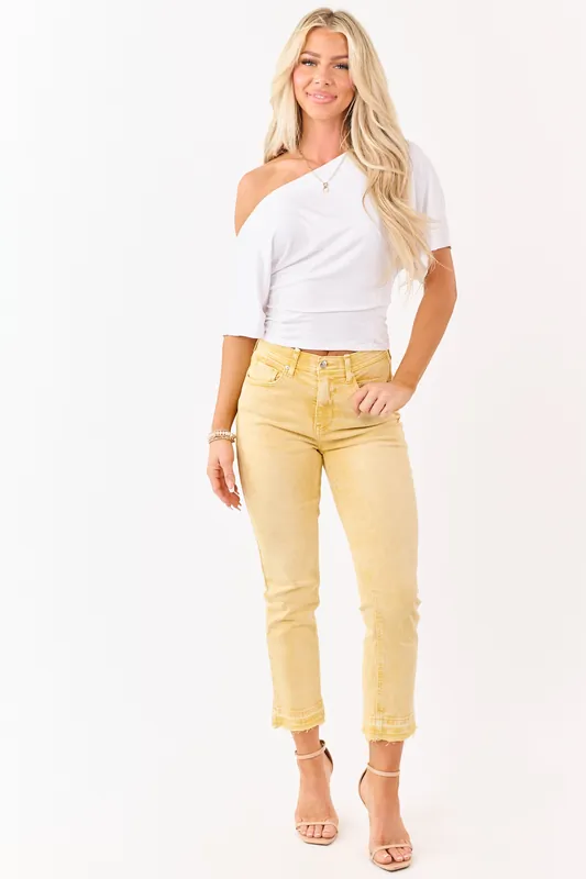 Saige Amber Tummy Control Crop Kick Flare Jeans - Saige Denim