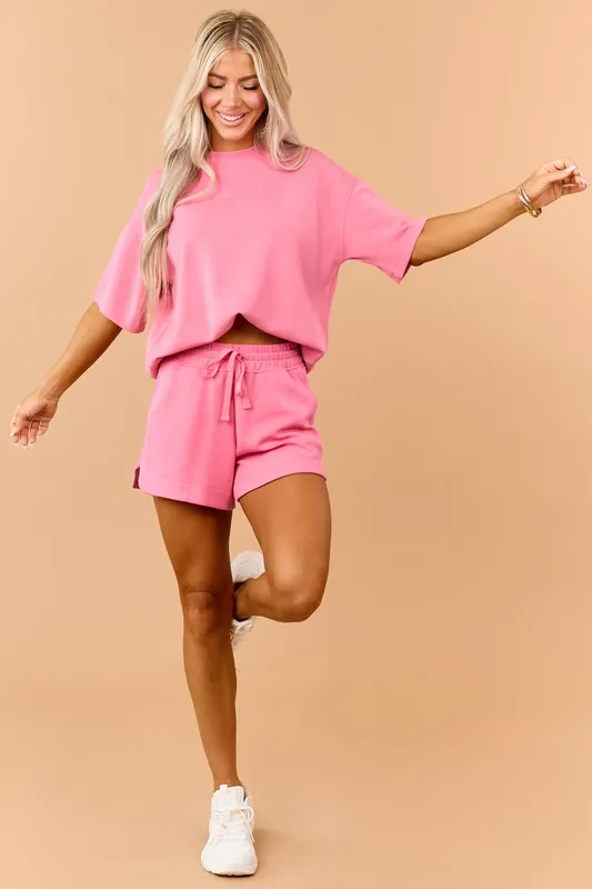 Watermelon Drawstring Soft Knit Shorts - RAE MODE