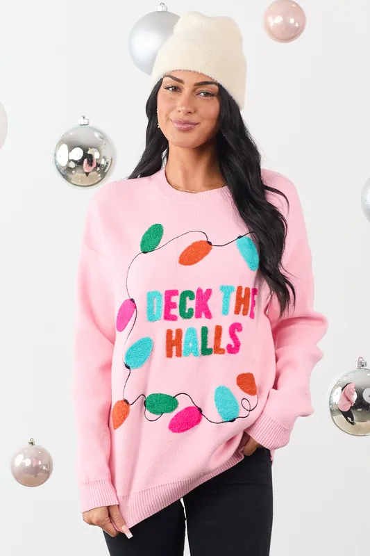 Carnation 'Deck the Halls' Holiday Graphic Sweater - Main Strip