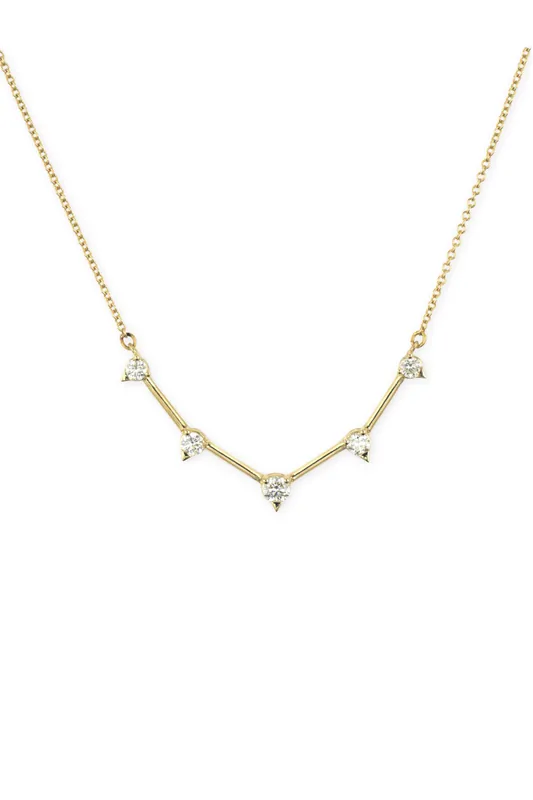 Sari Graduated Necklace | 5 Diamond - Three Stories Jewelry