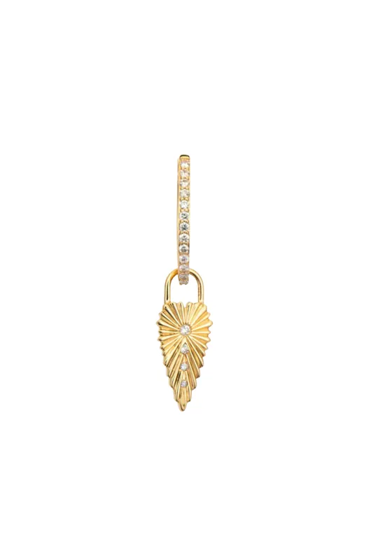 Ruffled Heart Charm - Three Stories Jewelry