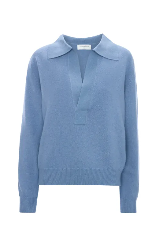 Genevieve Jumper | Ocean Mist Melange - Victoria Beckham