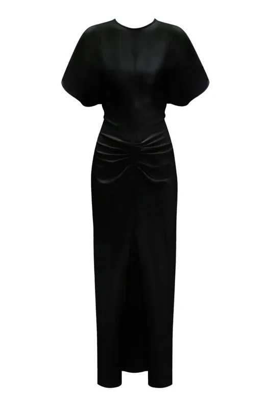 Bela Midi Dress | Black - Victoria Beckham