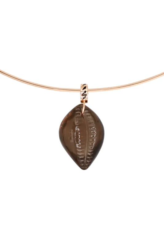 Classic Carved Cowry Shell | Smokey Quartz - Dezso by Sara Beltran