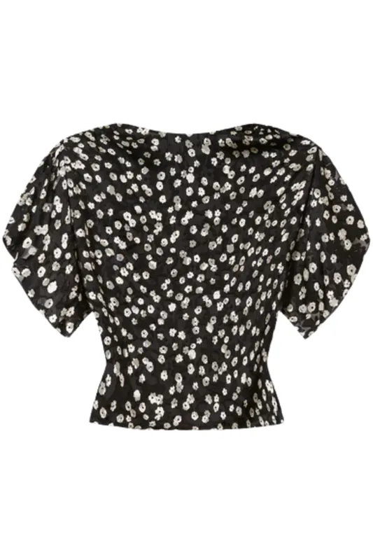 Hervane Top | Black/Ecru - Isabel Marant