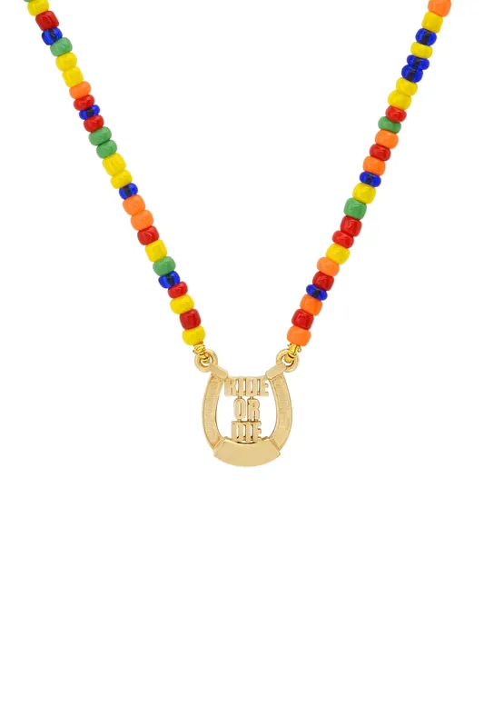 Beaded Mini Horseshoe Necklace - Established