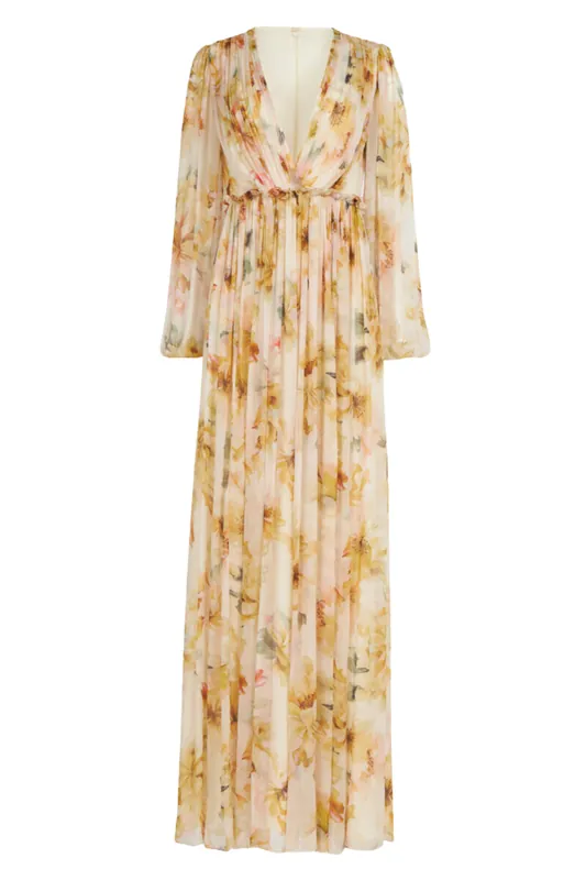 Gianna Gown | Multi Light Beige - Costarellos