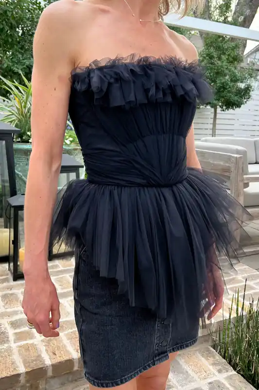 Black Tulle Bustier - Philosophy di Lorenzo Serafini