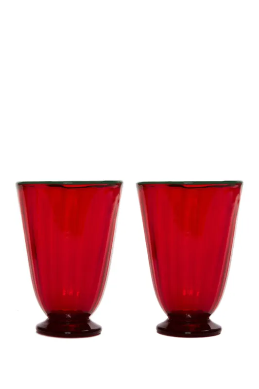 Rainbow Glasses Set Of 2 | Red - La DoubleJ