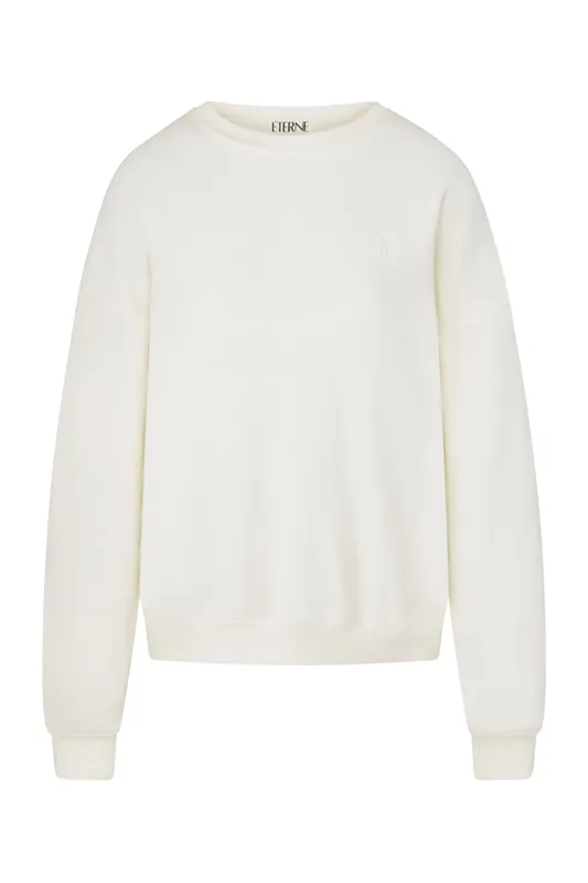 Oversized Crewneck Sweatshirt | Cream - Eterne