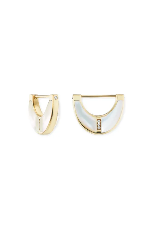 Capri Inlay Huggies | Mother of Pearl - Sorellina