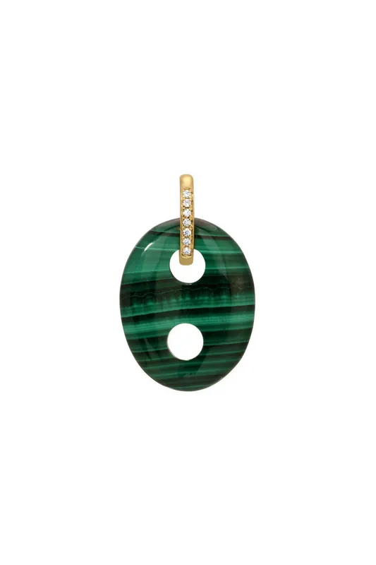 Stone Mariner Link Charm | Malachite - Jenna Blake
