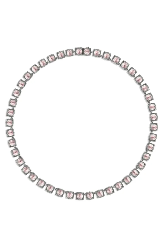 Bella Small Rivière Necklace | Black Rhodium / Blush - Larkspur & Hawk