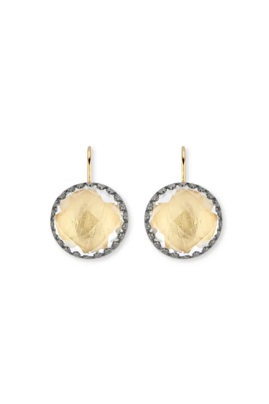 Olivia Button Earrings | Black Rhodium / Sancerre - Larkspur & Hawk