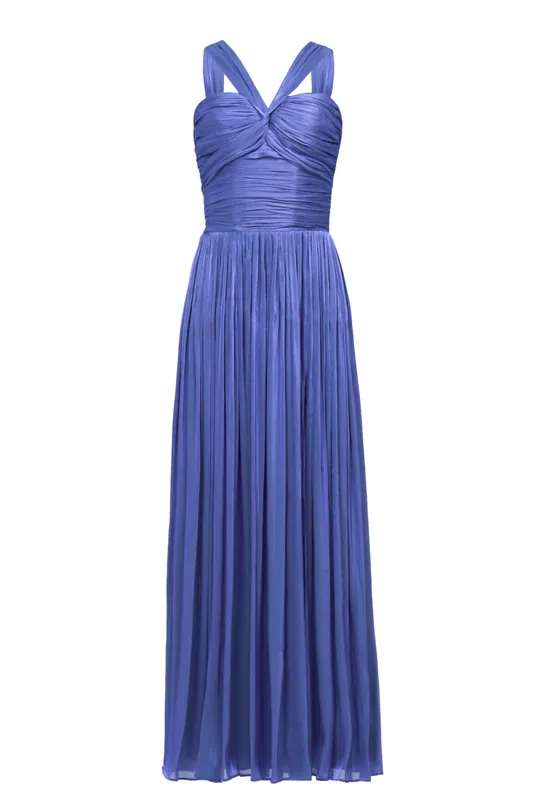 Cavana Iridescent Draped Dress | Deep Blue - Costarellos