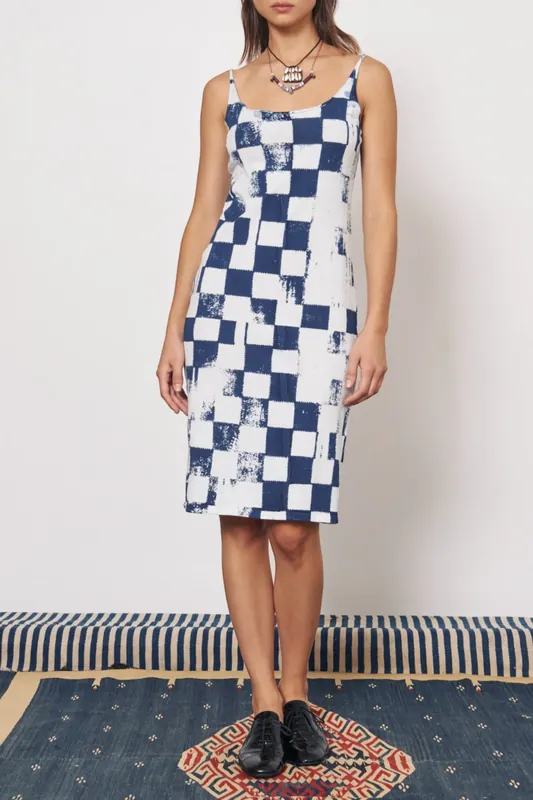 Dakar Tank Dress | Ice Blue/Midnight - Raquel Allegra