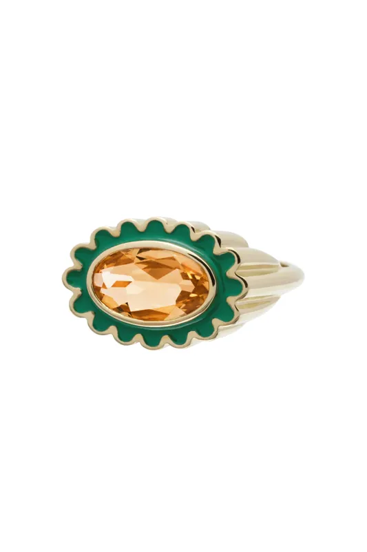 Margarita Enamel Ring | Citrino - Aliita