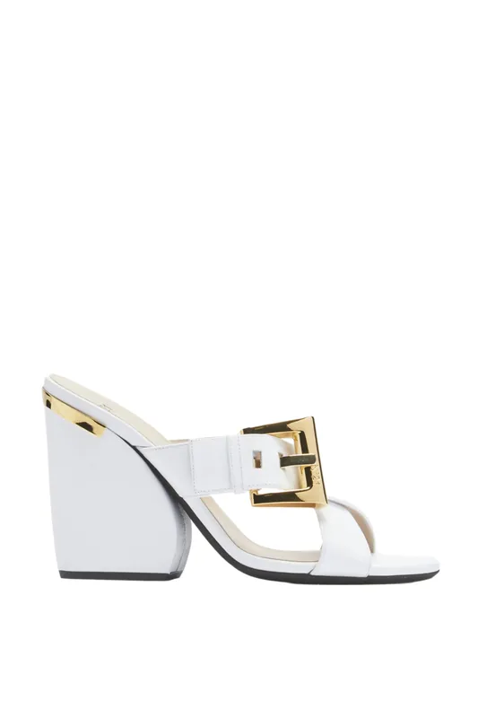 Leather Sandals | White - No 21