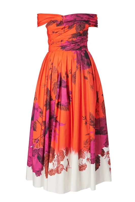 Off Shoulder Full Skirt Cocktail Dress | Rose Poppy - Erdem
