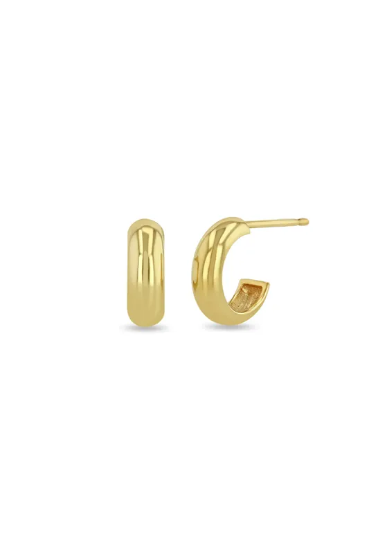 14k Gold Chubby Huggie Hoops - Zoe Chicco