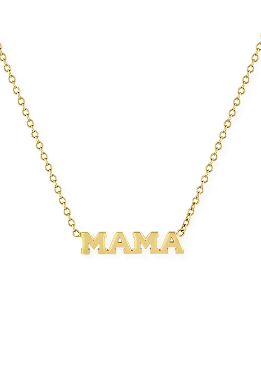 14K Itty Bitty Tiny "Mama" Necklace - Zoe Chicco