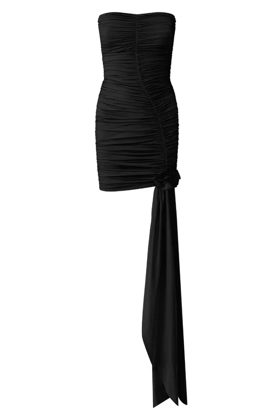 SINU Ruched Dress | Black - Maygel Coronel