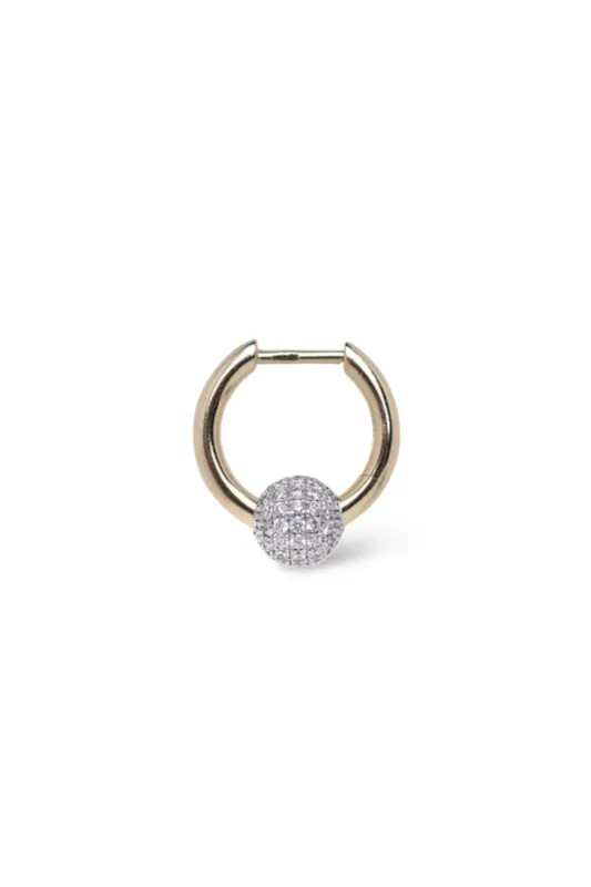 Earring Piercing Small Ball Pave | Gold - Rainbow K